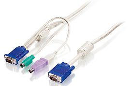 LEVELONE 5.0m Combo kabel ps/ 2vusb/ VGA>VGA (ACC-2103)