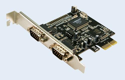 LOGILINK Kontrollerkort PCIe-x1 2 serieportar passar både låg och högprofils kortplats (PC0031)