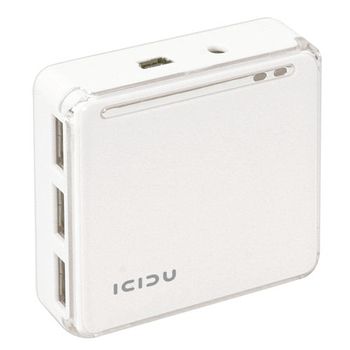 ICIDU USB 2.0 HUB & Reader, White (252937)