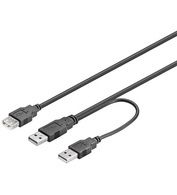 MICROCONNECT 2x A plug to A jack 0.3 meter (USBAAA)