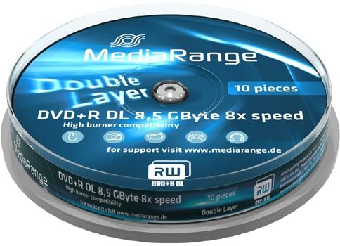 MediaRange DVD+DL 8x CB 8,5GB MediaR 10 pieces (MR466)