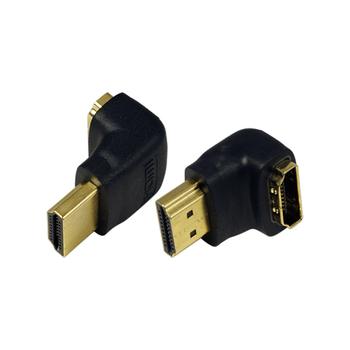 LOGILINK HDMI Adapter 90 Grader Han-Hun Sort Guld (AH0007)