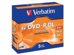 VERBATIM 4x DVD-R Dual Layer 8,5GB 5-pack Jewel Case (43543)