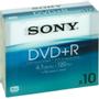 SONY DVD+R medie 4,7GB, 10pack, 16X speed, Slim Case Uden copydan afgift