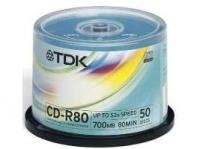 TDK 80min / 700MB 52x CD-R in 50CB (CD-R80CBA50)