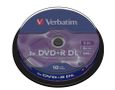 VERBATIM DVD+R DL, 8x, 8,5 GB/240 min, 10-pakkaus spindle, AZO (43666)