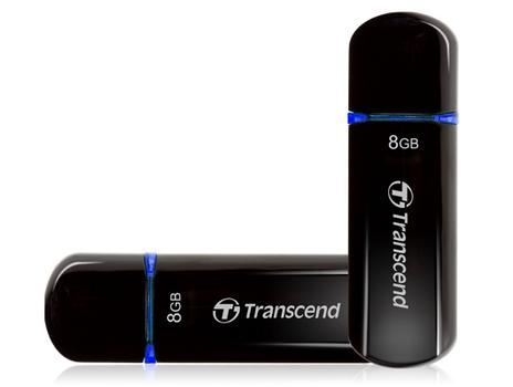TRANSCEND 8GB JetFlash 600 (Black with Blue belt) (Alt. TS8GJF600) (TS8GJF600)