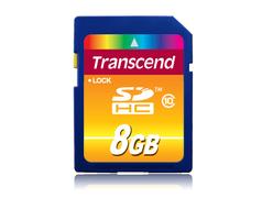 TRANSCEND 8GB SDHC(SD 3.0) High Speed Class 10 (Alt. TS8GSDHC10) (TS8GSDHC10)