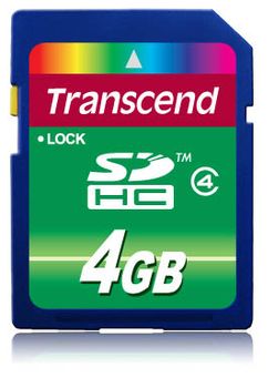 TRANSCEND 4GB Secure Digital- HC (SD 2.0) Class 4 (Alt. TS4GSDHC4) (TS4GSDHC4)