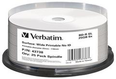 VERBATIM Blu-Ray Single Layer 6X Printable 25stk