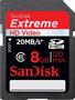 SANDISK Extreme - Flashminnekort - 8 GB - UHS Class 1 / Class10 - 200x - SDHC UHS-I