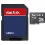 SANDISK microSDHC 4GB + Adapter (SDSDQB-004G-B35)