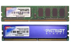 PATRIOT/PDP 4GB DDR3-1333 SIGNAT. CL9 UDIMM (PSD34G13332)