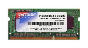 PATRIOT/PDP Memory 4GB DDR3 SODIMM 1333MHz PC3-10600 Signature Line (PSD34G13332S)