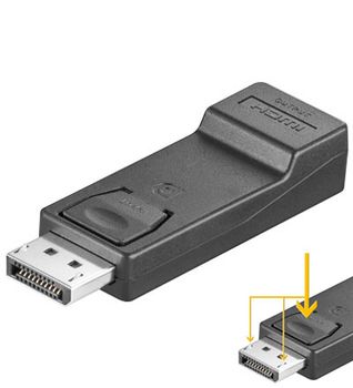Goobay DisplayPort to HDMI adapter - Black (51719)