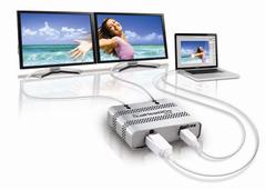 MATROX DualHead2Go Digital ME (MAC) from mini-DisplayPort or Thunderbolt to 2xDVI, up to 1x3840x1200 (2x1920x1200)