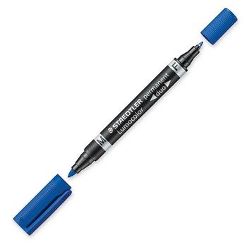 STAEDTLER Marker Lumocolor Duo Perm 0,6-1,5mm blå (348-3*10)