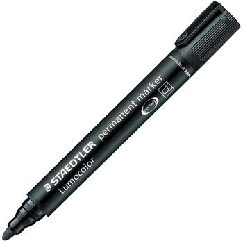 STAEDTLER 352 - 9 LUMOCOLOR PERMANENT MARKER BLACK (352-9)