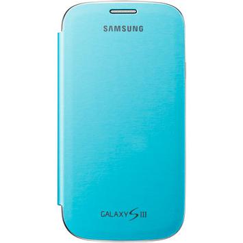 Samsung Flip Cover EFC-1G6F - Lommebok for mobiltelefon - polyuretanlær - lys blå - for Galaxy S III (EFC-1G6FLECSTD)