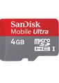 SANDISK MicroSDHC Ultra 4GB Android adapter ingår Class 6
