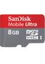 SANDISK SD CARD MICRO 8GB SDHC ULTRA INCL. SD ADAPTER + ANDROID APP MEM