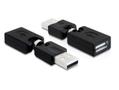 DELOCK Kabel Adapter USB 2.0 St.>Bu. Rotations [bk (65260)