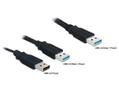 DELOCK Kabel Y-Kabel USB3 St.>USB3-A St.+USB2-A St