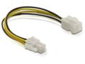 DELOCK Kabel Strom P4 St. > P4 Bu. 12V 0,15m [bk/y