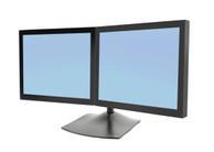 Ergotron DS100 Dual-Monitor Desk Stand, Horizontal - Stativ for 2 LCD-skjermer - stål, robust aluminium - svart - skjermstørrelse: inntil 24" - skrivebordsmonterbar (33-322-200)