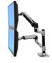 ERGOTRON LX REDESIGN DUAL ARM POLE MOUNT 2 FLAT PANEL OR FP AND NOTEBOOK