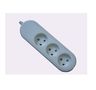 MICROCONNECT 3-way Danish Socket 3M White