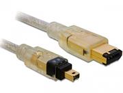 Delock IEEE 1394-kabel - 6 pin FireWire til 4 pin FireWire - 2 m