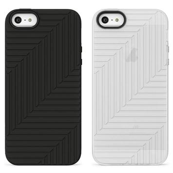 Belkin Flex Case - Eske for mobiltelefon - silikon - blank, svarttopp (en pakke 2) - for Apple iPhone 5 (F8W130VFC00-2)