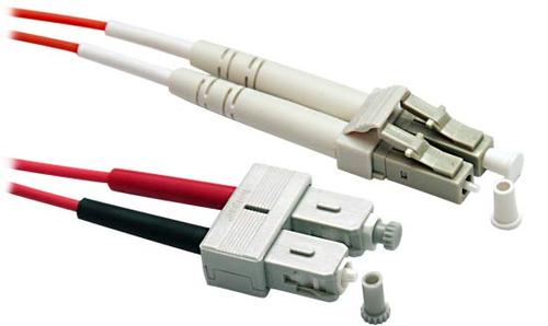 OE Tek Fiberpatchkabel,  LC/SC, 50/125,  1 m Halogenfri,  Duplex, 2mm, orange (FPD52LPSP-010)