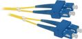 OE Tek Fiberpatchkabel, SC/SC, 9/125, SM,  0,5m Halogenfri, Duplex, 2mm, gul, G657A, OS2