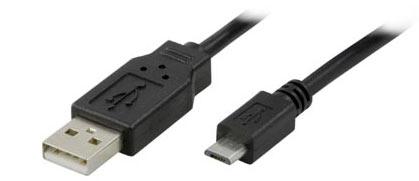 LinkIT USB 2.0, A - micro B, 5m, Hvit Hvit ledning og hvit plugg (CUSBAmMBm-050-W)
