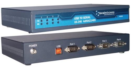 BRAINBOXES USB 4 Port RS422/485 1MBaud (US-346)
