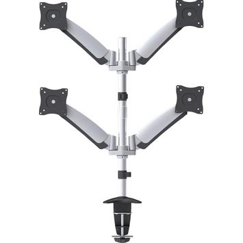  bordstativ for 4 skjermer Max 4x9kg, motvektsdempet, sølvgrått