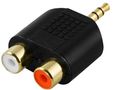 DELTACO Adapter Mini Phone Stereo 3.5 mm Male RCA Female (AA-25)