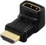 DELTACO HDMI (M) to (F) Angled Adapter | HDMI - HDMI | Max 3840x2160 30Hz | Black