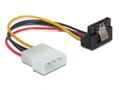 DELOCK 4-PIN intern strøm (male) - 15 pin Serial ATA strøm (male) 15cm