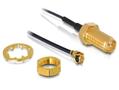 DELOCK WLAN Antennenkabel I-Pex -> RP-SMA St/Bu 0,