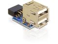 DELOCK USB Pinheader blue > 2x USB 2.0 blue