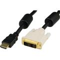 HDMI A han - DVI-D han, 15 m HDMI M - DVI M (18+1), 28 AWG