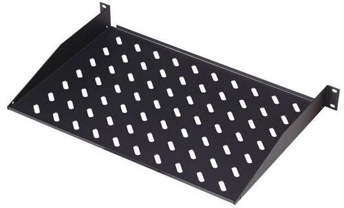 DIGITUS 1U fixed shelf for racks from 600 mm depth 44x482x399 mm up to 15 kg black (RAL 9005) NS (DN-19 TRAY-1-400-SW)