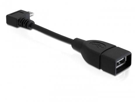 DELOCK USB-Kabel Typ A -> micro B 90° gew. Bu/St 0 (83104)