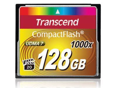 TRANSCEND d Ultimate - Flash memory card - 128 GB - 1000x - CompactFlash (TS128GCF1000)