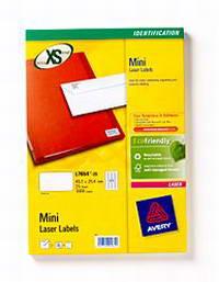AVERY Laser Mini Label 45.7x25.4mm 40 Per A4 Sheet White (Pack 1000 Labels) L7654-25 (L7654-25)