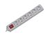 BACHMANN Stromskinne med <b>6</ b>xCEE 7/4 udtag, 1xCEE 7/7 tilslutning,  stromafbryder,  3m kabel, hvid