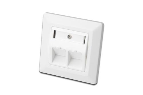 DIGITUS FACEPLATE FOR KEYSTONEJACKS 2X RJ45 .IN IN (DN-93801-1)